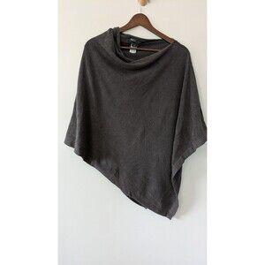 Barefoot Dreams Poncho One Size Cozychic Ultra Lite Knit Gray Comfy Cozy Casual